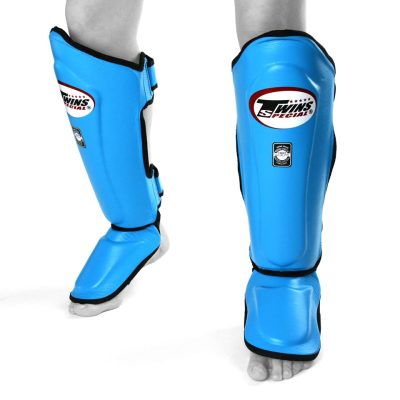 twins special shin guards double padded sgl10 light blue