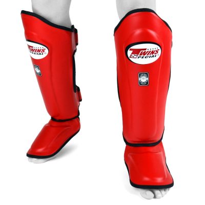 twins special shin guards double padded sgl10 red