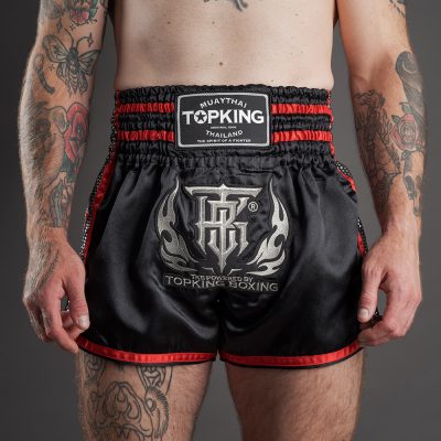 Topking TKTBS-239 Muay Thai Boxing Shorts Black Red
