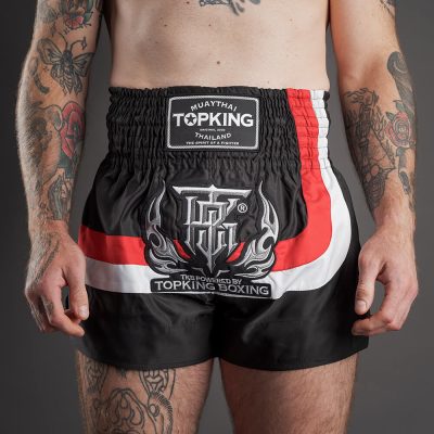 Topking TKTBS-248 Muay Thai Boxing Shorts in Black and Red