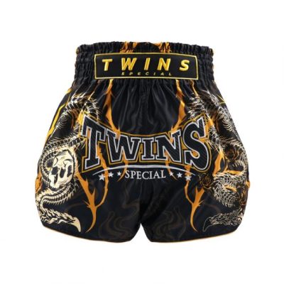 twins moray black muay thai shorts