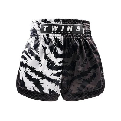 twins muay thai shorts jungle black white