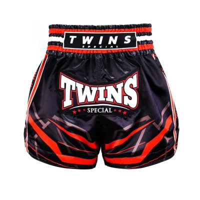 twins muay thai shorts racing red and black